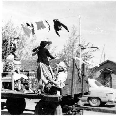 Fiesta of the North
 Summer festival Parade.
Dawson Creek, BC, August 1951   