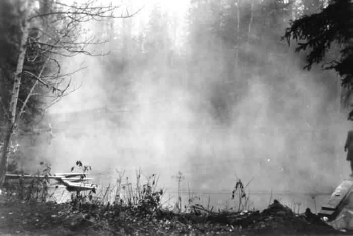 Liard Hot Springs,  Alaska Highway, 1943