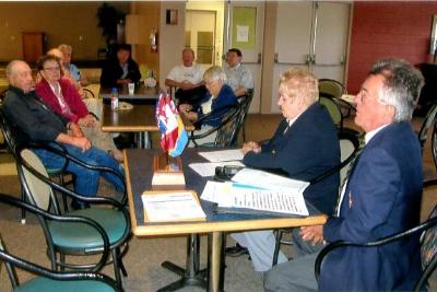 Royal Canadian Legion, Branch # 141,Election,Lorry Myatt, Marlene Bily, Lois Allen, Arleene Thorpe, Mike Malin, at the Dawson Creek Curling Club, 
Dawson Creek, B.C., 
June 7, 2014    
