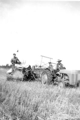 Lea Miller, swather and binder, Rollla, BC