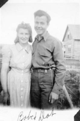 Dorothy Bentley and Bob Latham, Dawson Creek, B.C., 1942-1944