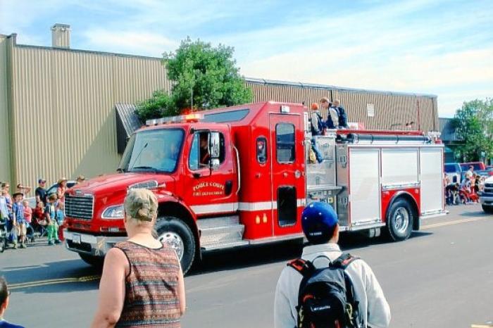 Parade, Pouce Coupe Fire Truck, 
Dawson Creek, BC
August 2014